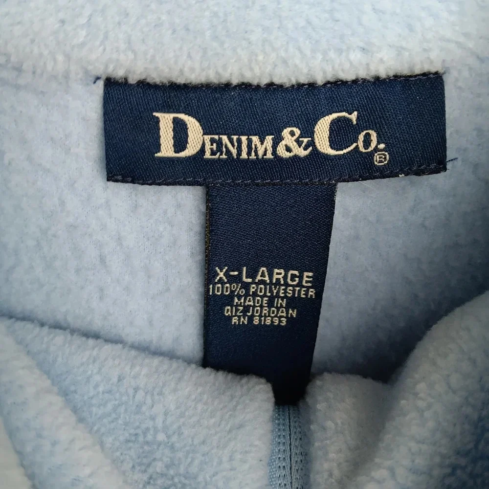 Denim & Company Blue Fleece jacket XL - Picture 7 of 7